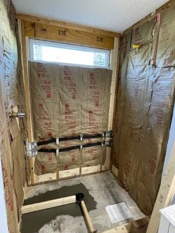 Remodel Walk In Shower with Insulation and Window Remodel Walk In Shower with Insulation and Window