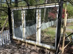French Doors Setup on Recycled Palettes