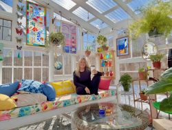 Tara in her Greenhouse Tara in her Greenhouse