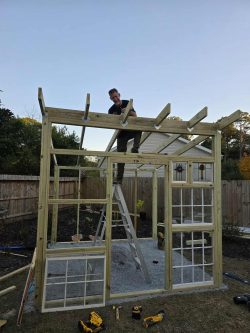 Installing Greenhouse Roof Rafters Installing Greenhouse Roof Rafters